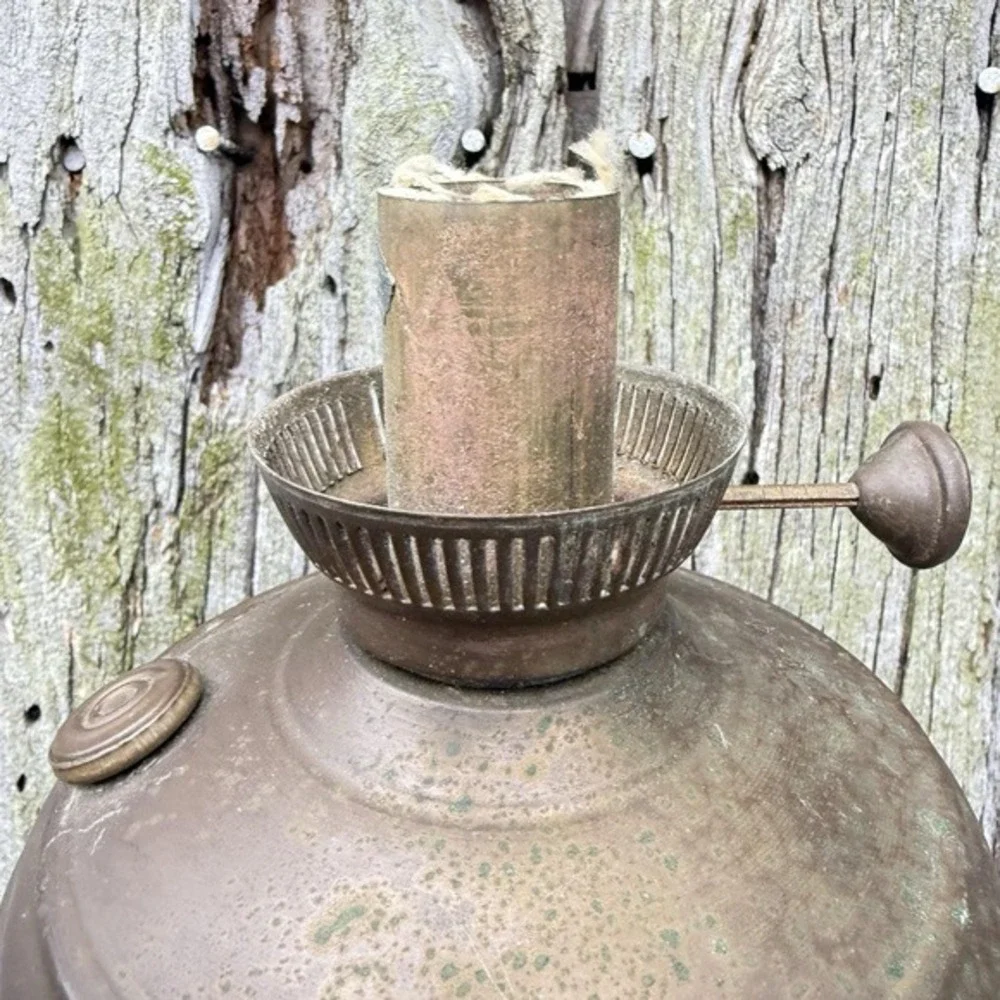 Pair‎ Antique Brass Namna TTO MONNE Wall Sconce Fuel Oil Lamp 12x8